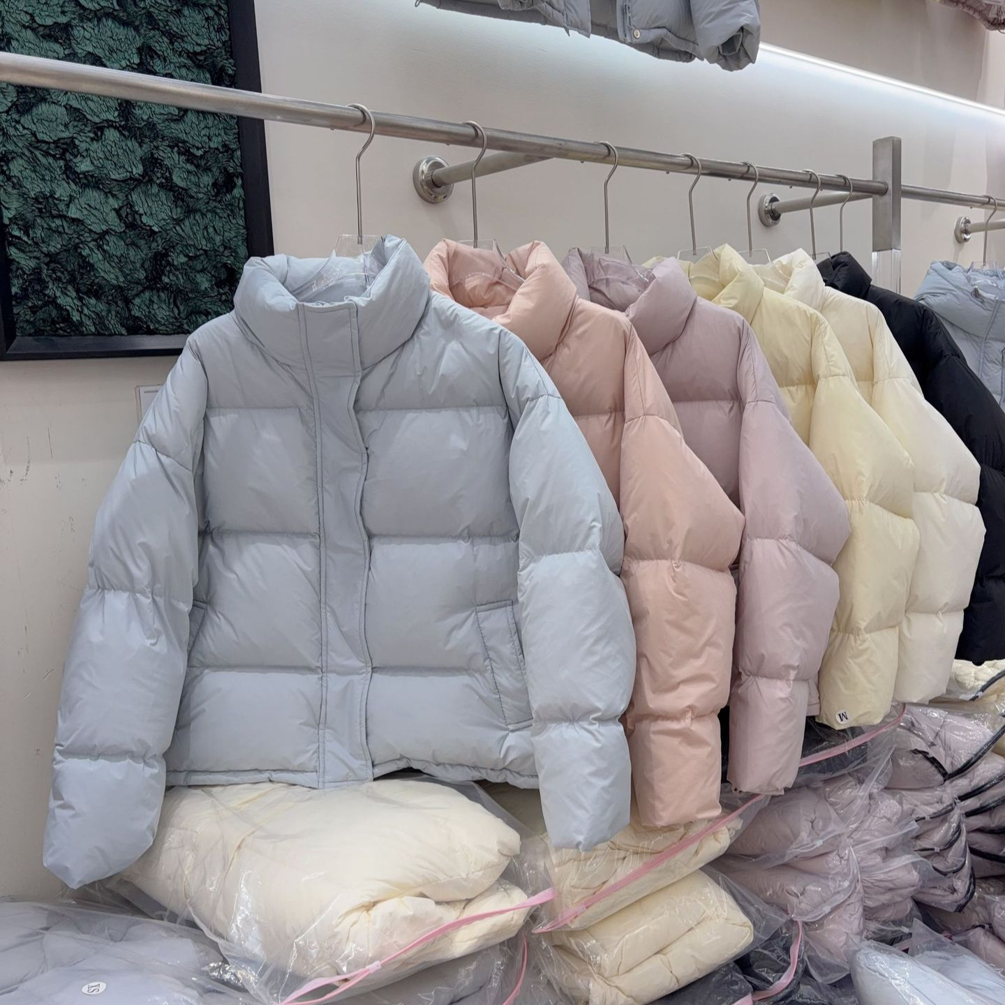 Pinghu New National Standard 95 White Duck down Short Puffer Jacket Women's Solid Color Petite Versatile 2025 New Model