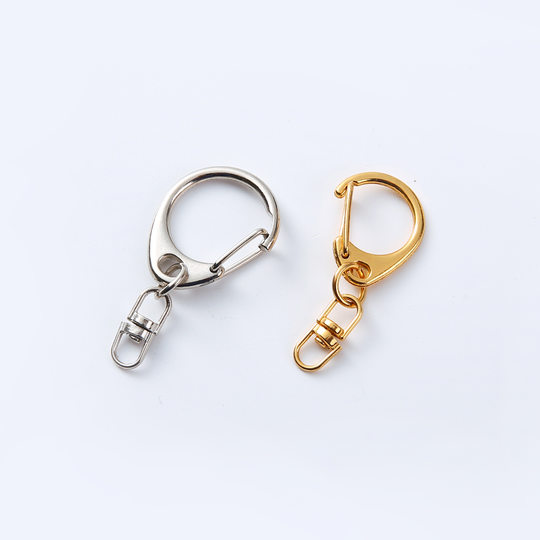 Factory supply wholesale pendant small C- button zinc alloy keychain small D-button DIY jewelry accessories 8-button in stock