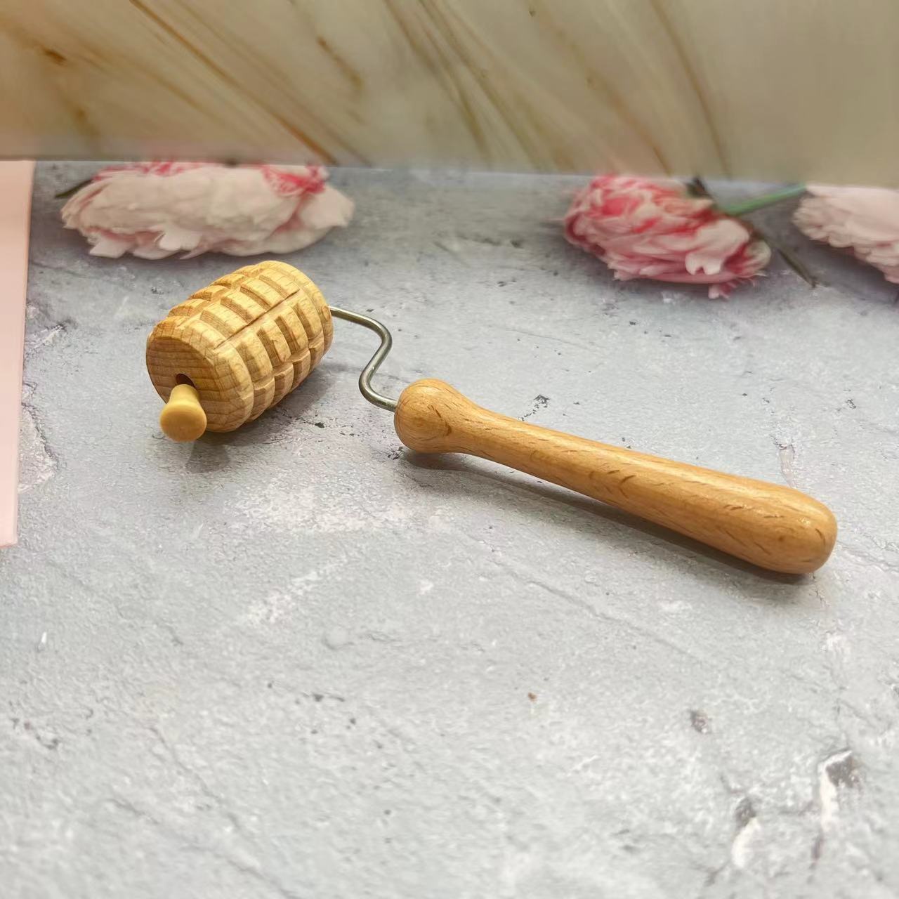Amazon-Buchholz kleines Massageset Lotus, handgefertigte Massagezubehöre aus Lotusholz, massives Lotusholz, handgeschnitztes Set