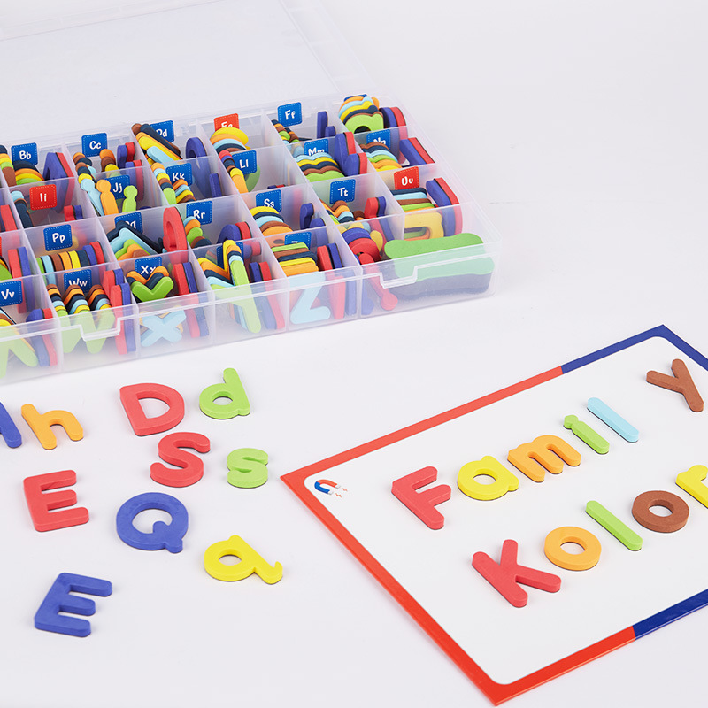 Educational children's toys letters magnetic stickers primary school words case spelling English teaching aids small toys wholesale