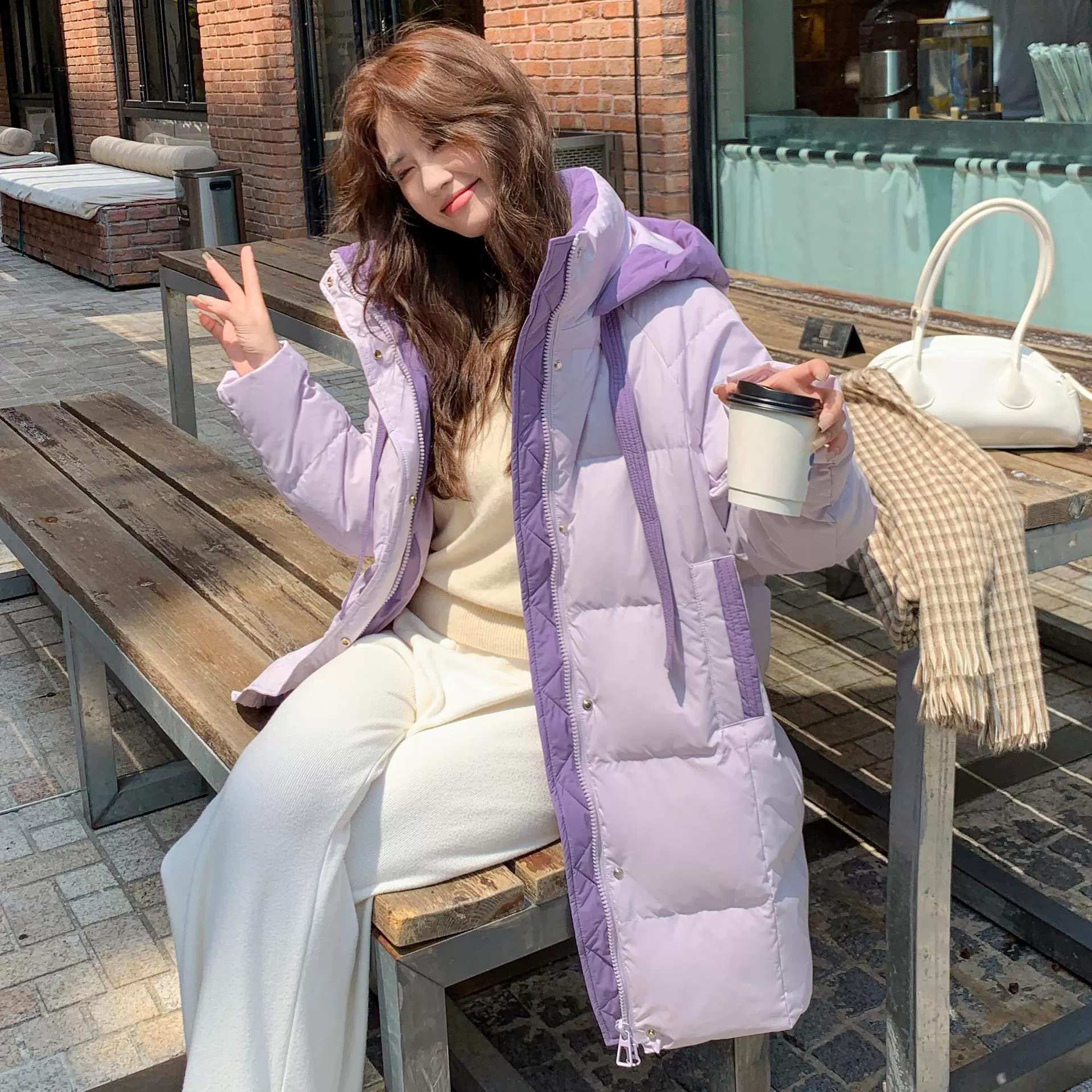 2024 новый стримерт жирный mm300 кг плюс пуховик плюс большой размер женский пуховик большой размер 2435