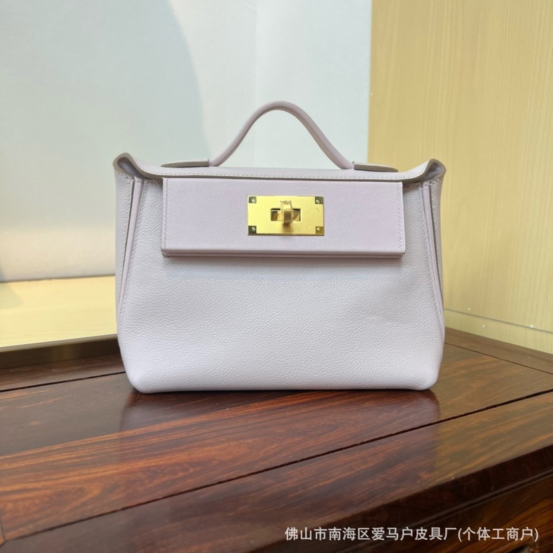 头层Swift皮蜡线手缝2424mini单肩手提斜挎包饺子包高品质轻奢包|undefined