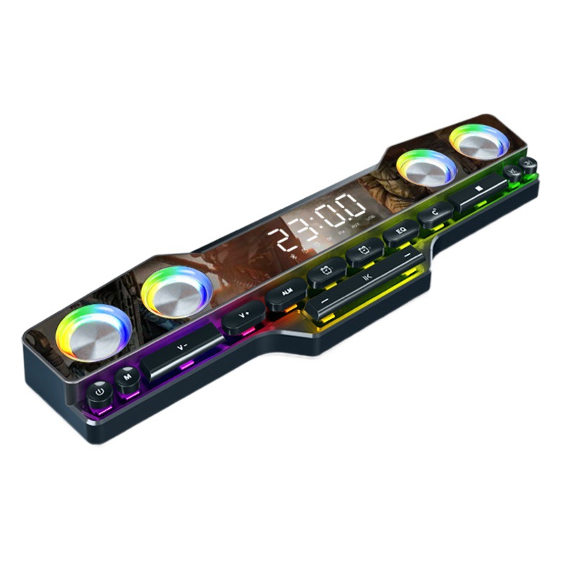 Altavoz colorido V18 transfronterizo juego de computadora de escritorio para el hogar audio grande luz de color led teclado de deportes electrónicos Altavoz Bluetooth