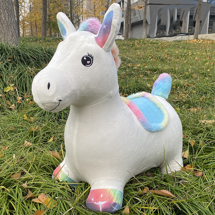 inflatable children's painted plush toy with music for jumping