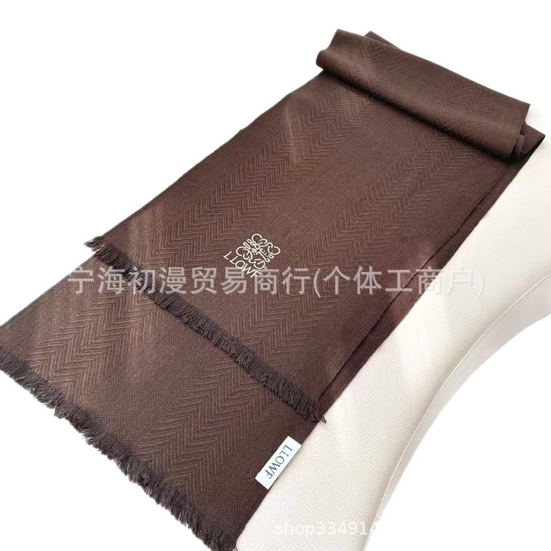 对字母双面羊绒围巾女秋冬季百搭保暖羊毛围脖高级感披肩两用线条|undefined