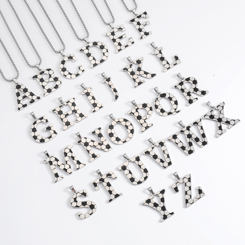 Letter Vintage Style Classic Style 304 Stainless Steel Pendant Necklace Plating Lobster Trigger Clasp Closure display picture 2