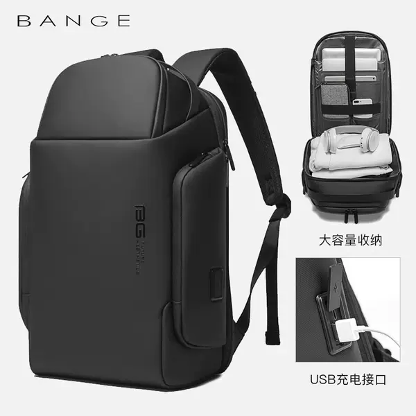 Bange Backpack High-End Men's Backpack Large Capacity Business Men's Waterproof Travel Computer Backpack Cross-Border Trend