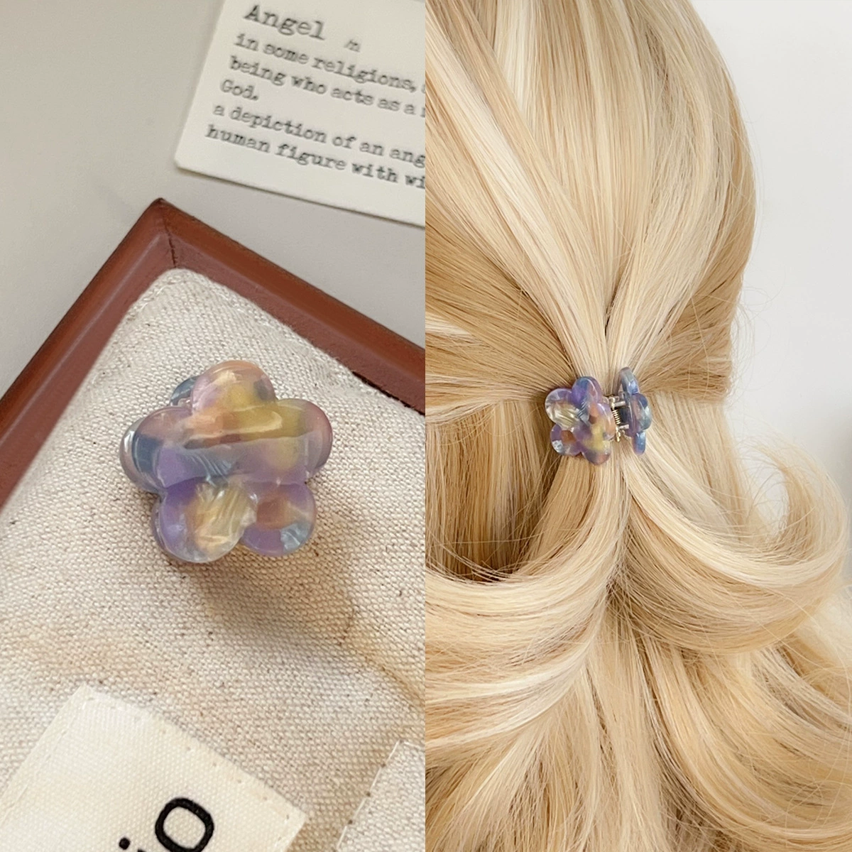 Южнокорейские товары, маленькая акула, милый крабовый значок, заколка для волос, челка, цветочный узор