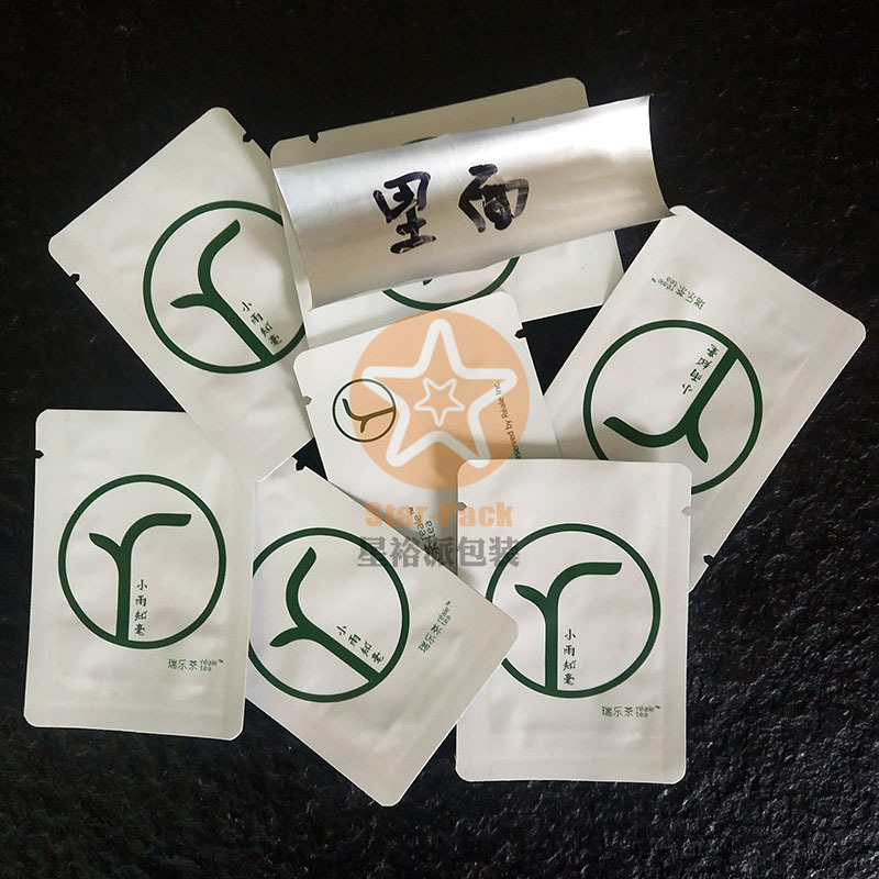 新款加厚镀铝牛皮纸茉莉白茶袋 防潮一次性独立小泡茶叶纯铝箔袋