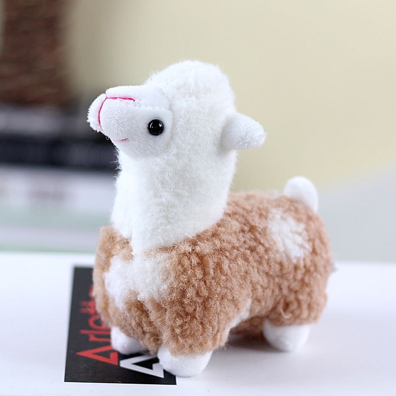 Creativo lindo Cordero colgante de alpaca colgante de felpa muñeca de alpaca muñeca colgante muñeca de boda muñeca de lanzamiento
