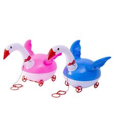 动物拉车气球带轮子充气玩具拉线绳充气大鹅天鹅儿童广场摆摊玩具