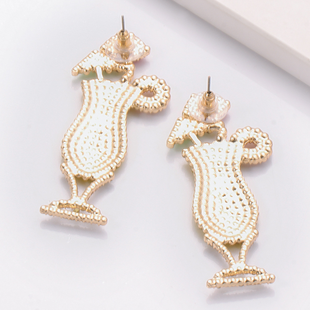 Fashion Alloy Diamond-studded Earrings Wholesale display picture 6