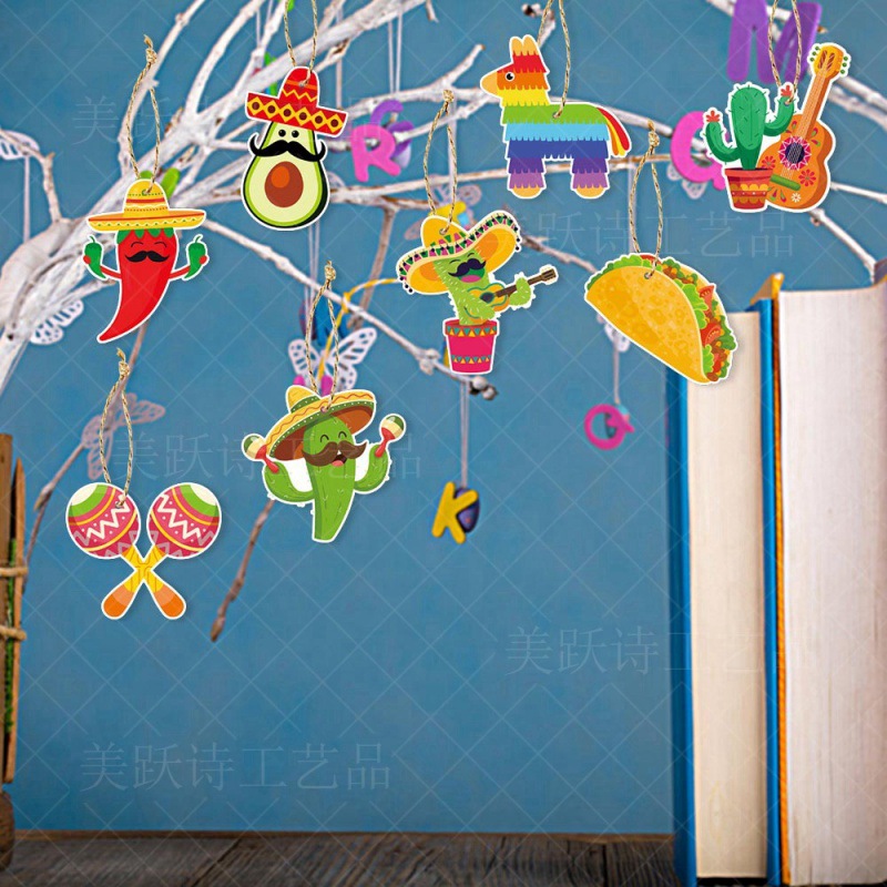 Nuevo carnaval mexicano decoración colgante taco 5 de mayo fiesta decoración etiqueta colgante