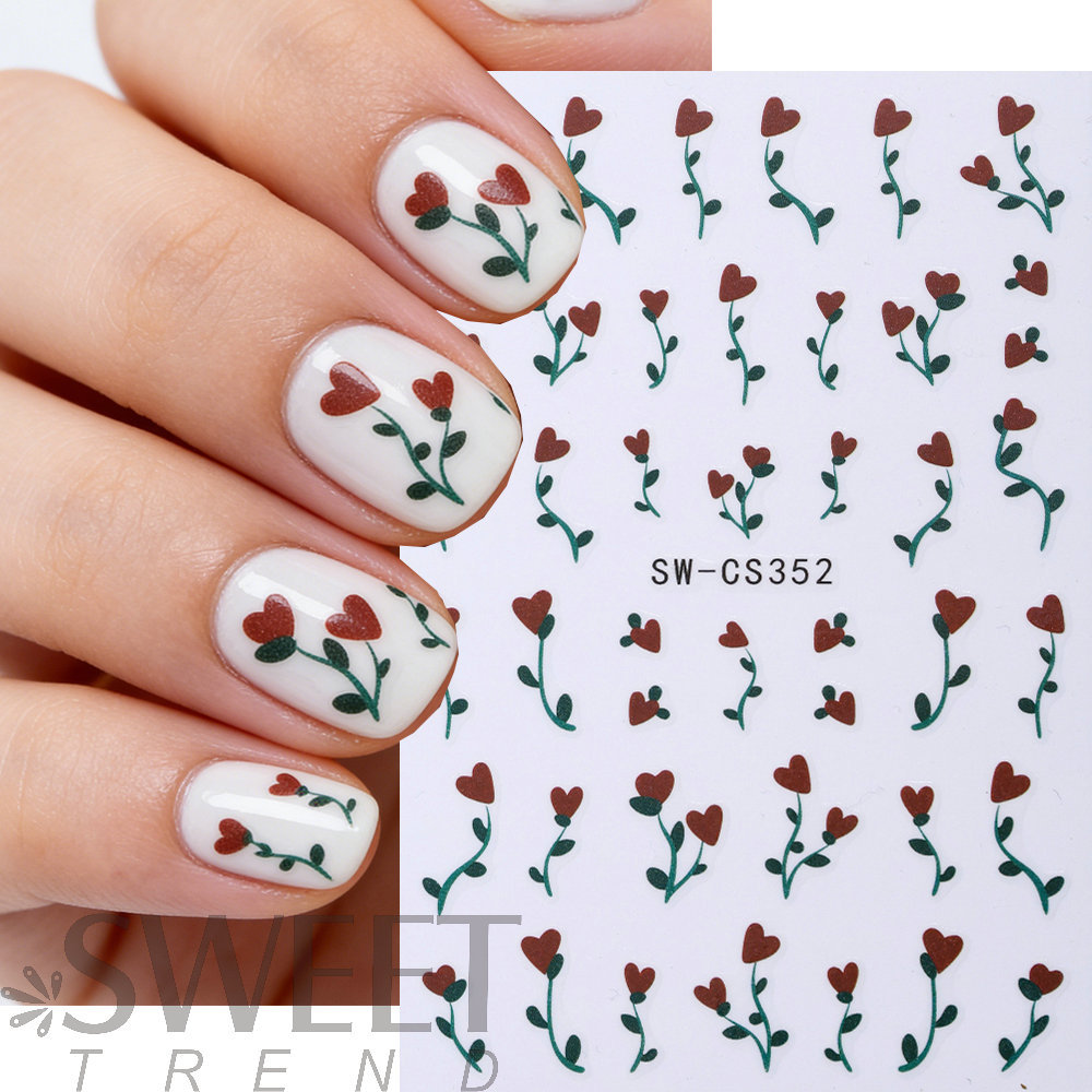 Comercio exterior transfronterizo nuevo 3D flor salvaje pegatinas de uñas pegatinas de uñas joyas al por mayor serie SWCS image 3