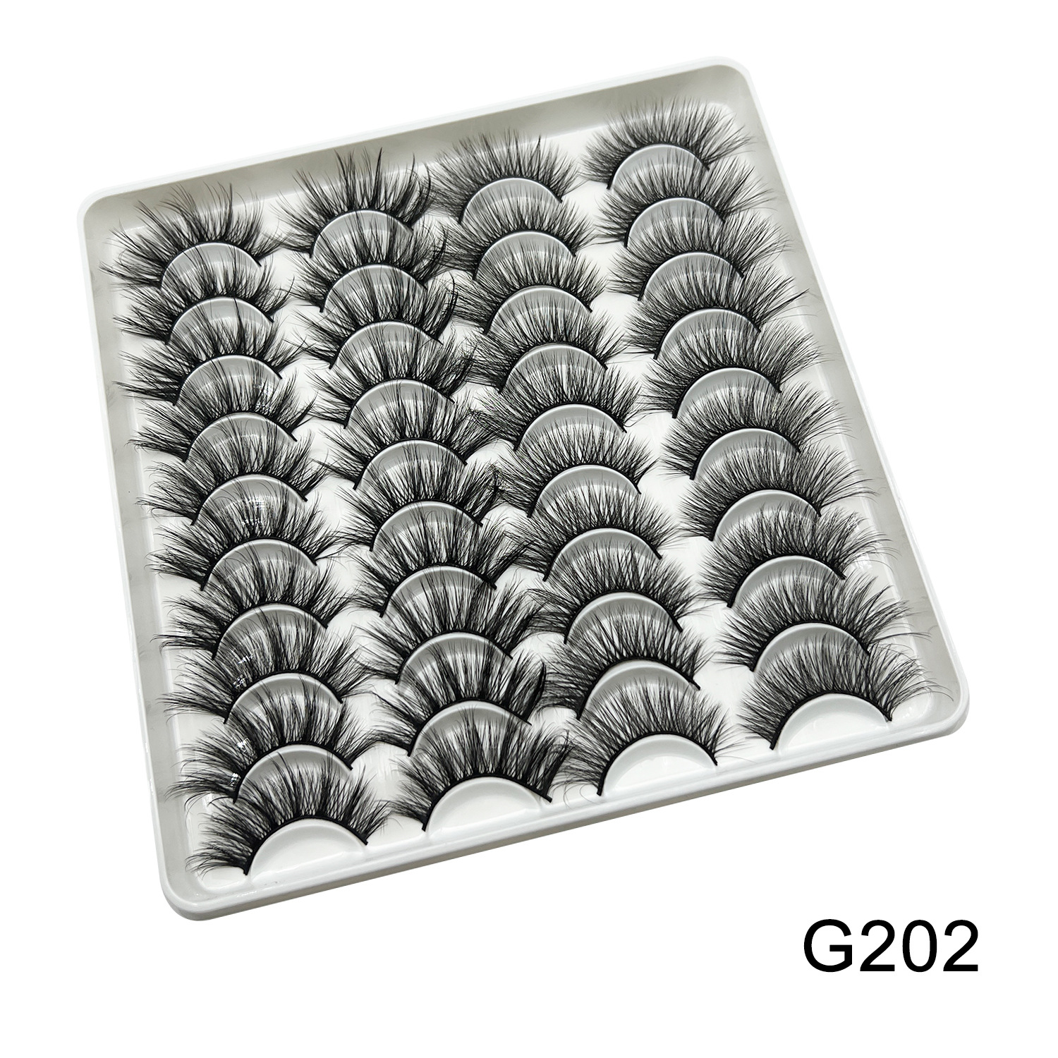 Dingsen pestañas postizas transfronterizas de múltiples capas de tres D estéreo 20 pares de pestañas cruzadas pestañas rizador