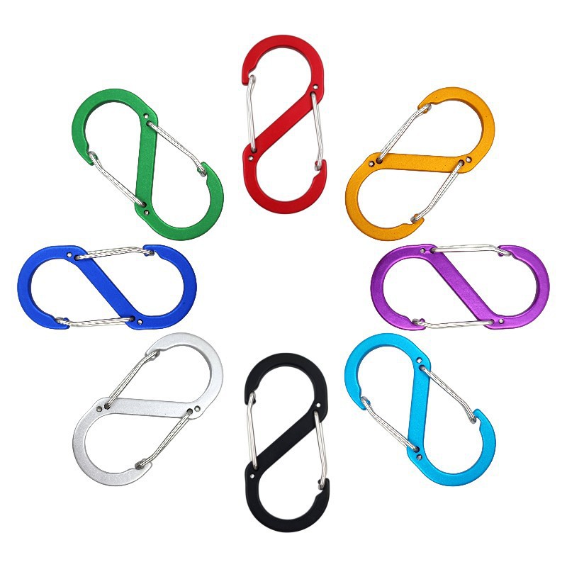 S-Shaped Carabiner, Figure-Eight Buckle, Backpack Quick-Hook, Aluminum Alloy Outdoor Camping Multi-Functional Edc Hanging Hook