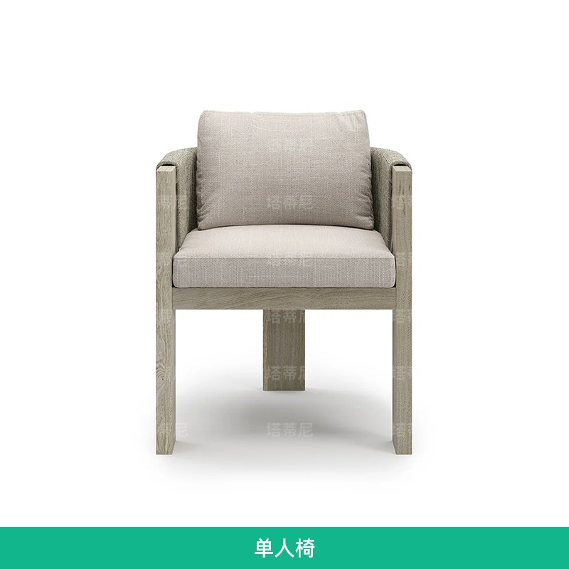 Mesa y silla al aire libre patio chalet tabla de madera larga impermeable alojamiento residencial terraza jardín al aire libre combinación de mesa de comedor de madera maciza casual