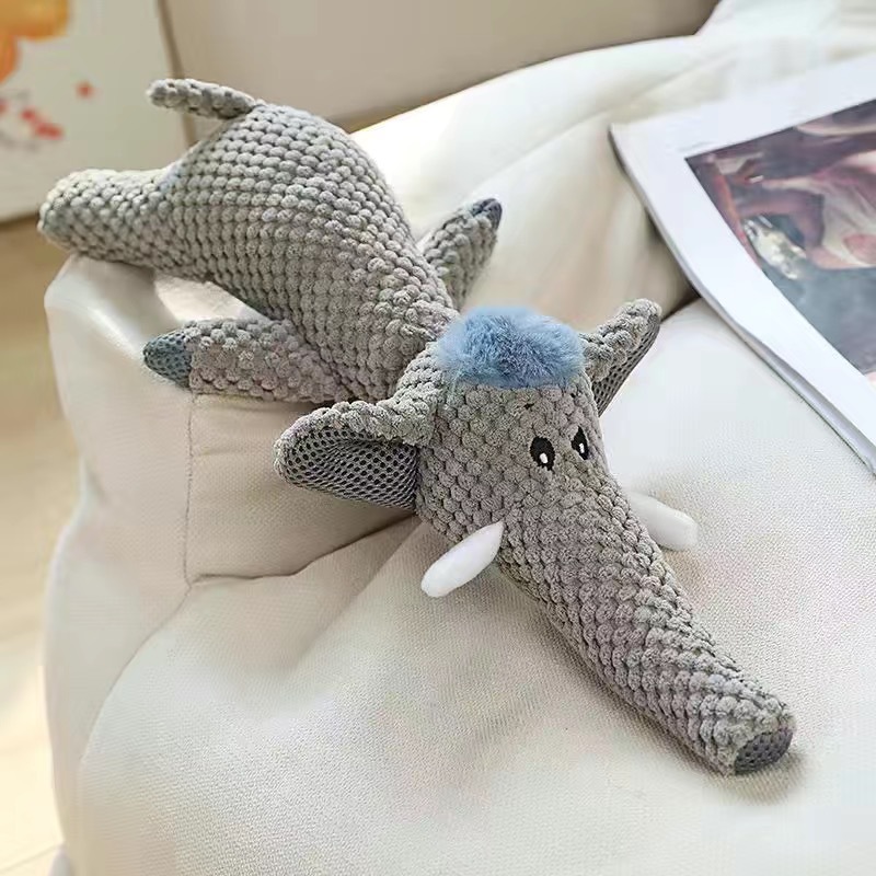 Corgi Golden Retriever lindo dinosaurio suministros para mascotas interactivo alivio tapado Juguete de perro transfronterizo sonido de felpa molar resistente a los mordiscos