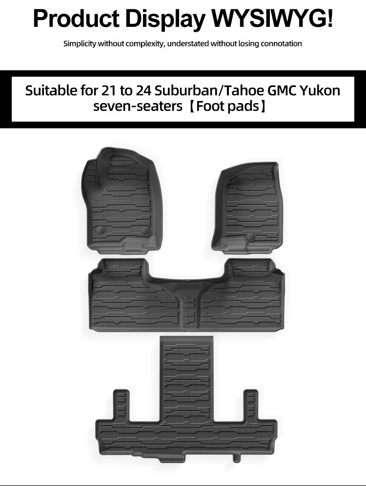 Suitable for 21-24 Suburban Tahoe Yukon Yukon Car Fully Environmentally Friendly Tpe Floor Mats