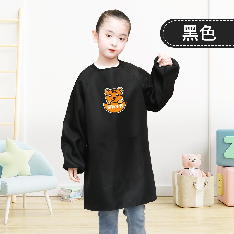 Ropa de dibujo para niños, transpirable e impermeable, de manga larga, niños de mediana edad, anti-vestir, delantal de pintura de jardín de infantes, logotipo personalizado