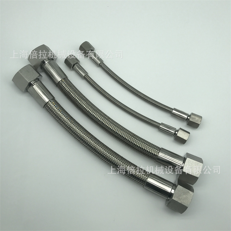 TENHEFLOW内衬四氟工业金属不锈钢特氟龙软管3/8‘’*0.45m锻压件