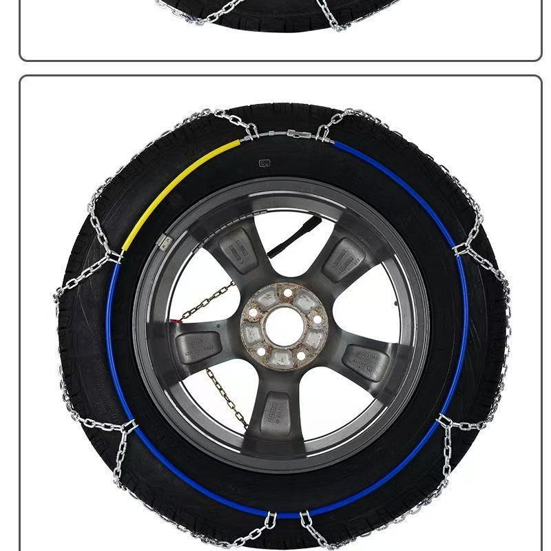 2025 New Model Kb Manganese Steel Anti-Skid Chains Diamond-Shaped Mesh Anti-Skid for Sedans, Off-Road Vehicles, Vans, Suvs, Universal for Winter