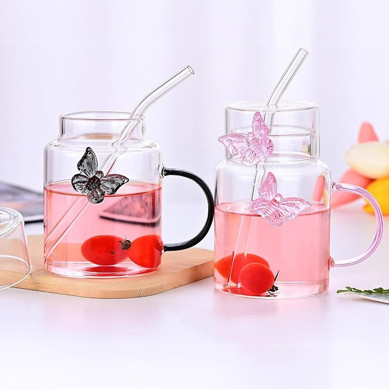 High quality glass with glass, heat-resistant thermocover, set