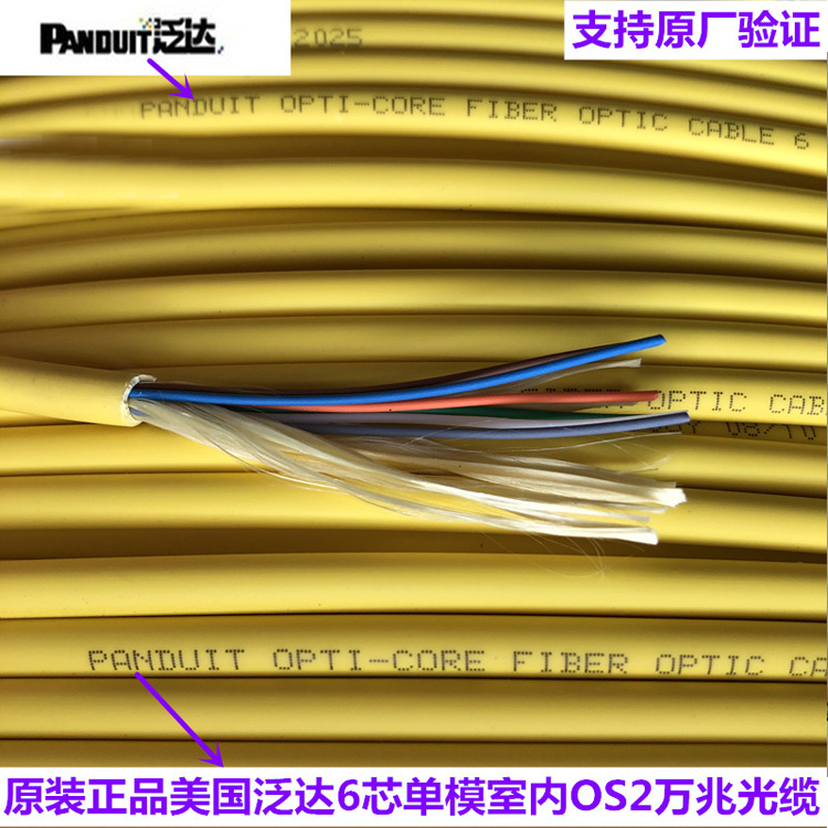 PANDUIT美国泛达4芯6芯室内单模OS2万兆光纤光缆LSZH阻燃