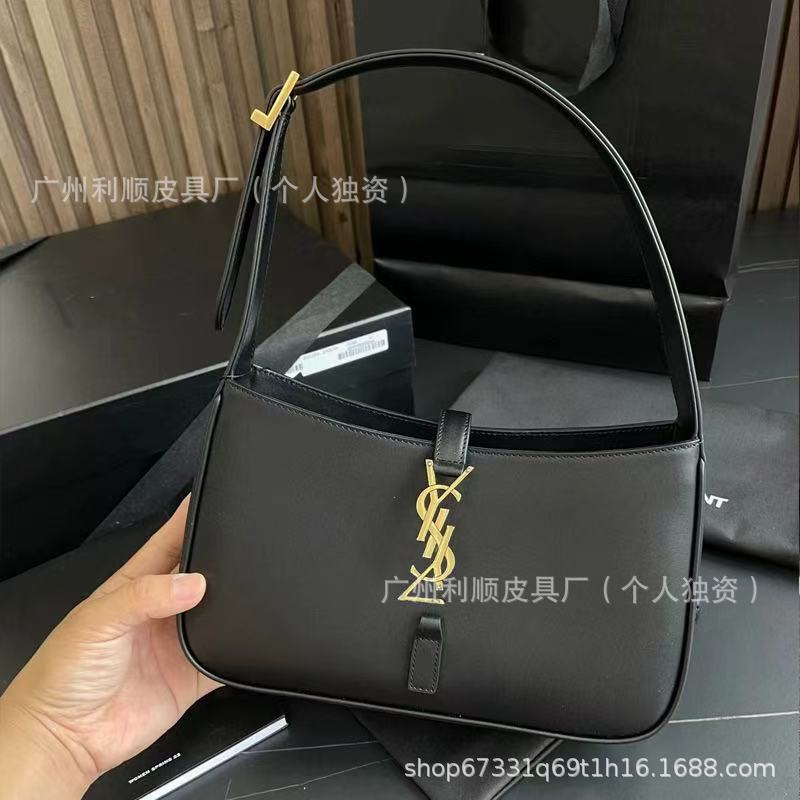 High-end Sense Poplar Forest Le57 Underarm Bag Leather Portable Hobo Crocodile Pattern All-match Niche Women's Shoulder Baguette Bag