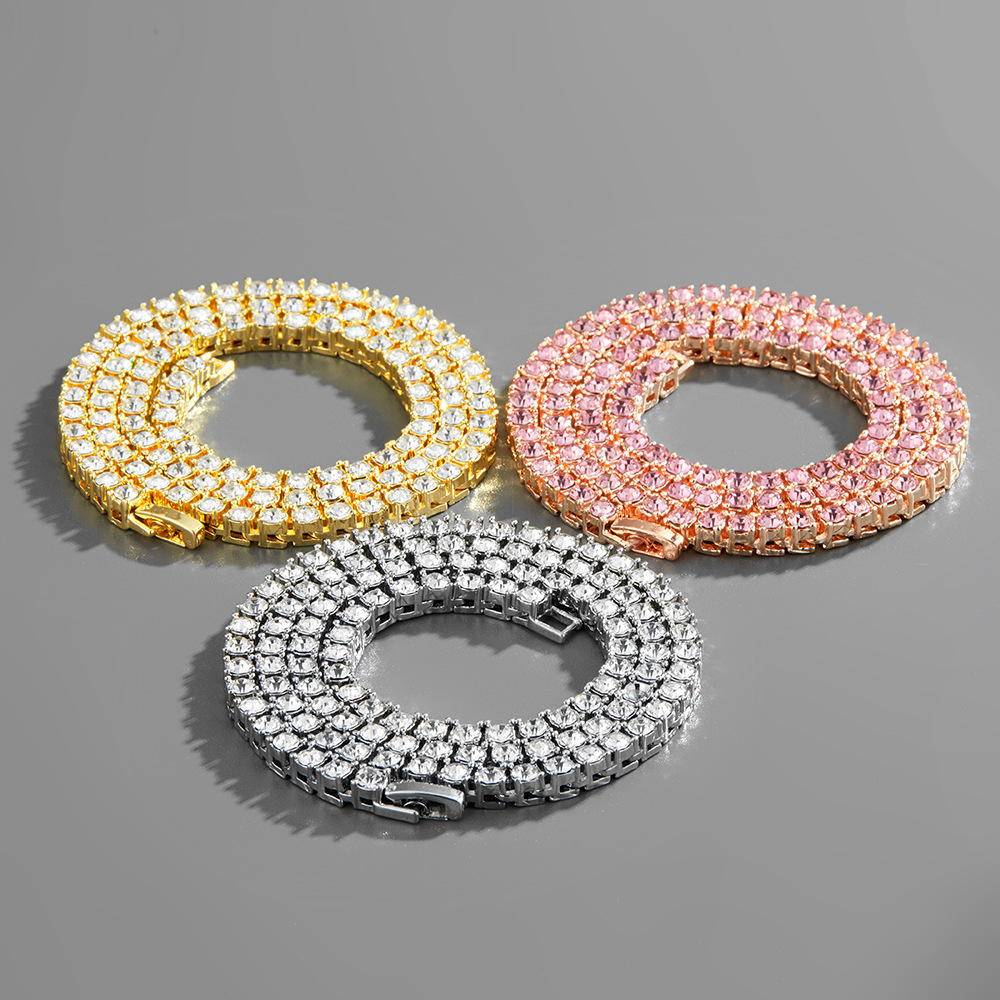 24g Weight Rhinestones Inlay Material Bracelets, Necklace Classification 1 Piece Quantity Daily, Street Occasion Alloy Material Printing Pattern Unisex Gender Plating, Inlay Design IG Style, Shiny Style IG Style Shiny Printing Alloy Plating Inlay Rhinestones Unisex Bracelets Necklace 1