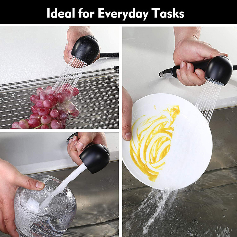 Cross-border pipe faucet shower head, kitchen sink, pull-out faucet, splash-proof shower head, factory wholesale pull-out head Application Scenario