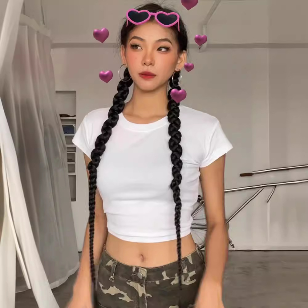 Peluca Connie - Extensión de cabello de cola de caballo con rastas sintéticas trenzadas de boxeo estilo europeo