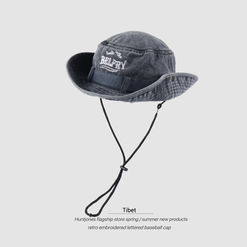 Japonés ins blanco rosa bordado pescador sombrero femenino verano protección solar sombrero acampar al aire libre montañismo sombrero