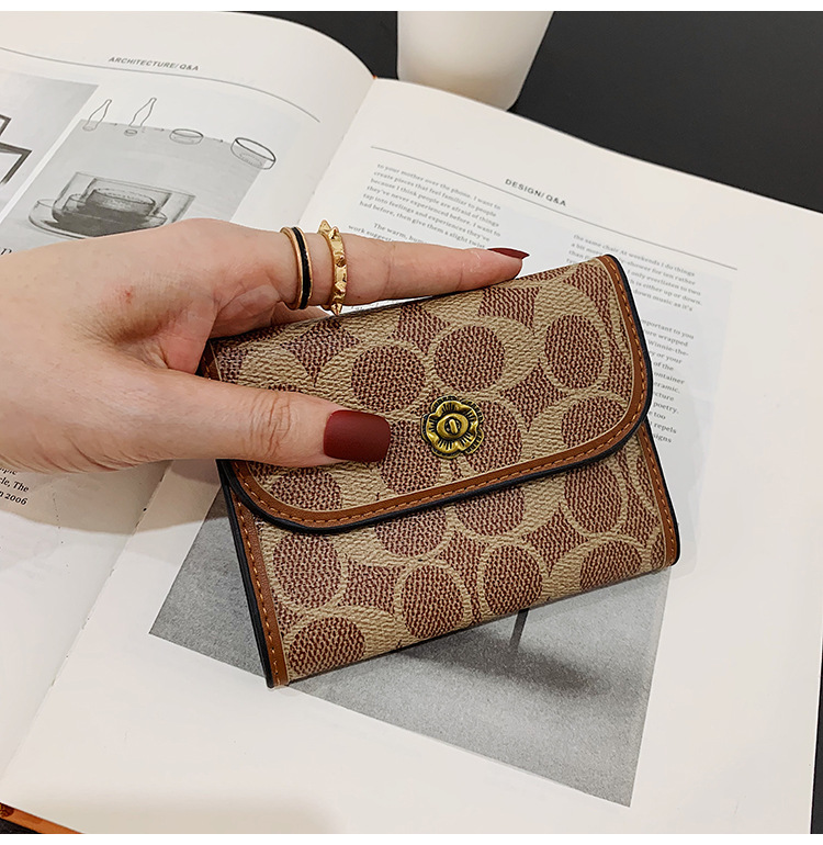 Card bag small wallet female 2021 new mini simple large capacity short card bag wholesalepicture13