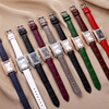 Square needle, leather waterproof watch strap for leisure, quartz watches, men's watch