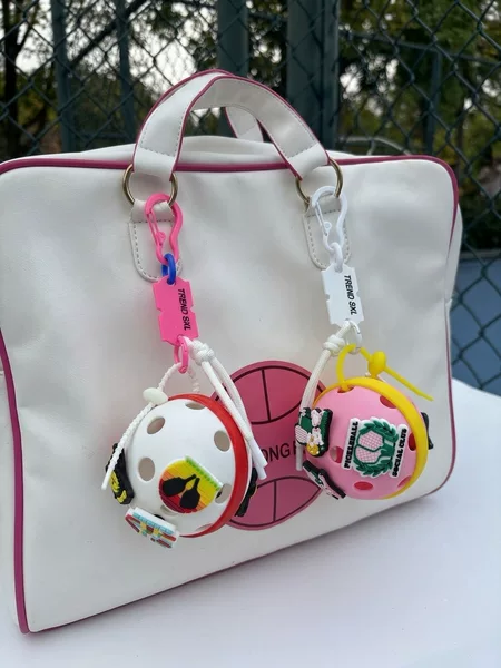 Trendy fashion pickleball bag decoration pendant, tennis bag decoration, factory direct shipping bag accessory
