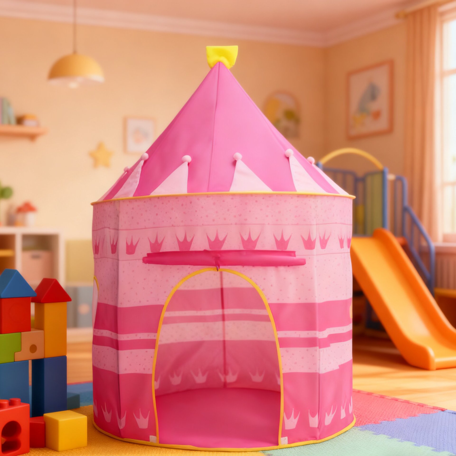 Procesamiento personalizado tienda de campaña para niños princesa castillo secreto casa de juegos bebé cama interior portátil pequeña tienda de campaña