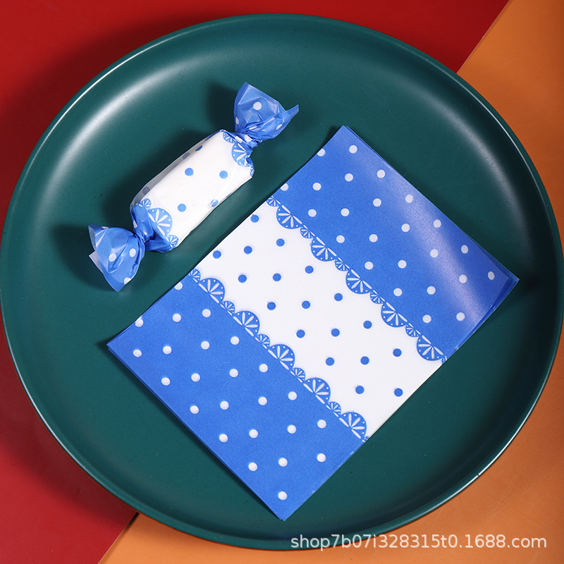 Papel de embalaje de papel de turrón embalaje de papel de caramelo embalaje de papel de turrón papel de caramelo de arroz glutinoso 100 piezas