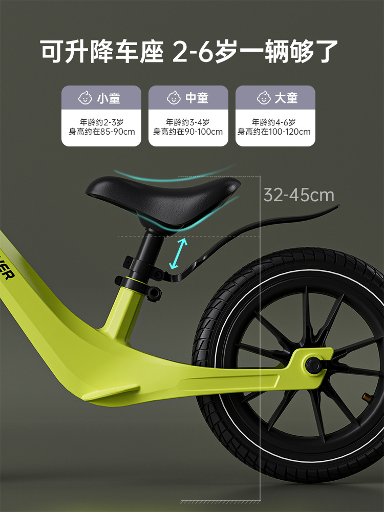 Equilibrio permanente coche de pedales-scooter de bebé Sin pedal 1-3-6-8 años de edad de 12 años de edad de los niños scooter