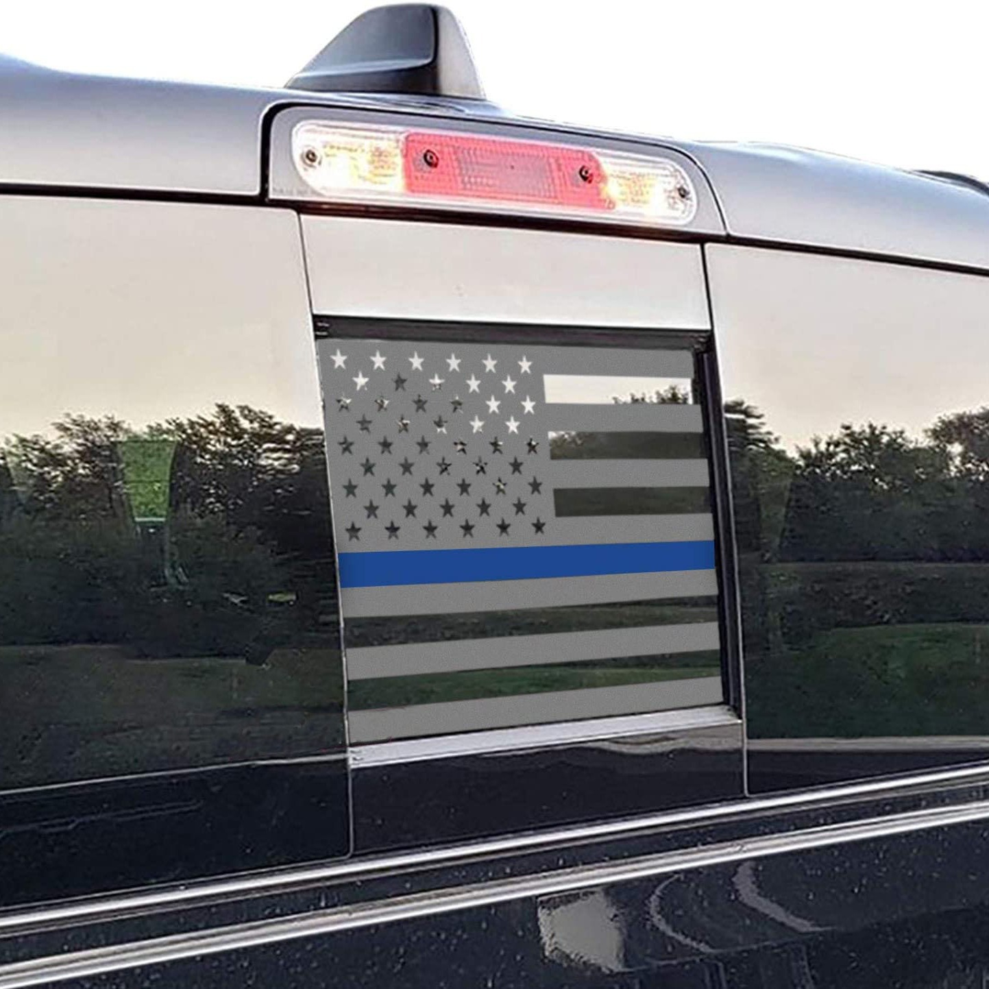 Aplicable Dodge trasero Midwindow bandera americana vinilo etiqueta Dodge 2009-2021 etiqueta engomada negra