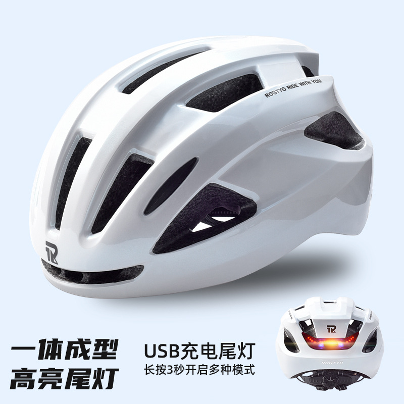Casco de bicicleta para hombres, bicicleta de montaña, equilibrio de carretera, lámpara trasera, sombrero de casco para mujeres, equipo de bicicleta