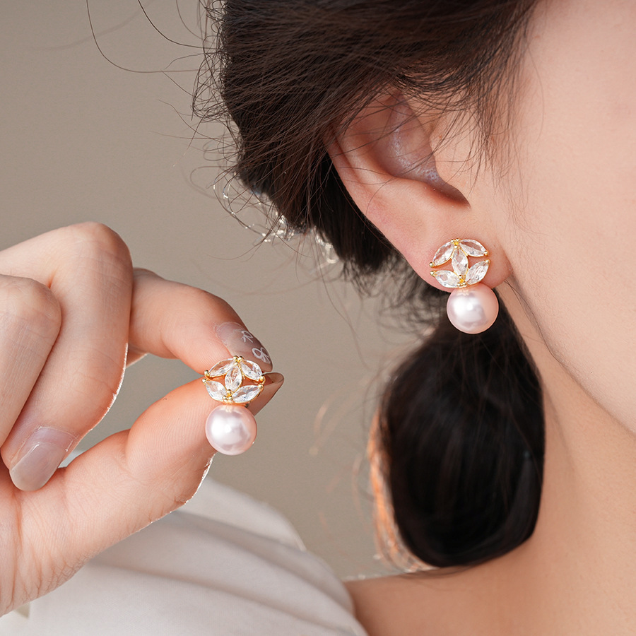 Pendientes de flor de lazo elegante de súper hada de plata Pendientes de moda de lujo ligero francés Pendientes de todo fósforo dulce de estilo literario