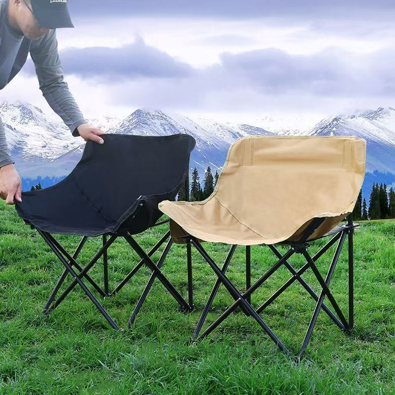 Silla de luna plegable al aire libre, silla de camping a prueba de agua, silla de descanso portátil y portátil