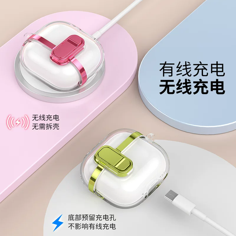Apple, compatible wireless headphones, transparent protective case, bluetooth, pro3