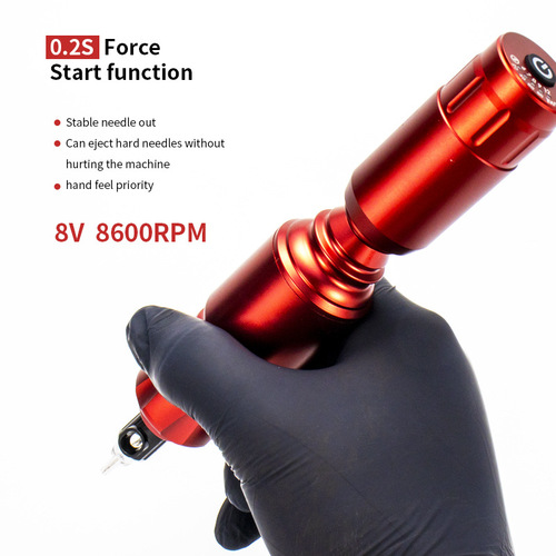 Mini rocket tattoo pen wireless battery RCA mouth tattoo machine power supply set integrated needle tattoo motor pen