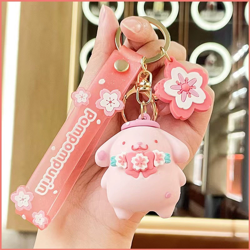 Кулон на брелке (Sanrio) Набор милых силиконовых подвесок — мягкие резиновые талисманчики, подарок на день рождения, различные персонажи