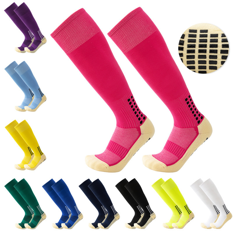 Men's Football Socks Wholesale Over-The-Knee Non-Slip Rubberized Football Socks Mid-Calf Thickened Towel Bottom Professional Sports Socks