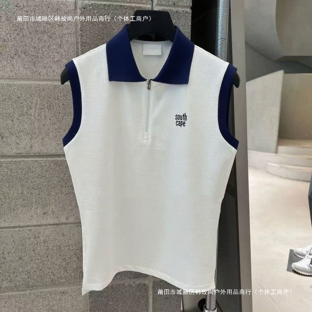 25 New Golf Clothes for Women, Vests, Lapels, Sleeveless Tops, Summer Slimming Look Outdoor T-Shirts, Versatile