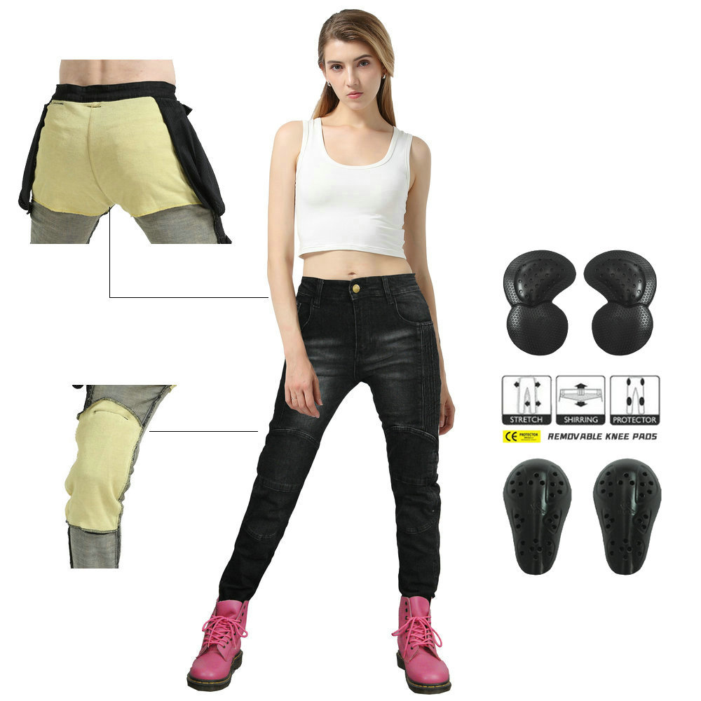 Volero motocicleta jeans motocicleta montar pantalones de Caballero de las mujeres pantalones de carreras de algodón puro Kevlar resistente a las lágrimas
