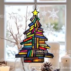 国境を越えて起爆したクリスマスブックツリーサンキャッチャーOrnamentクリスマスペンダント